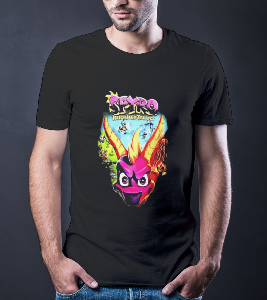 Spyro Reignited Trilogy PlayStation Game Dragon Character Image T-Shirt