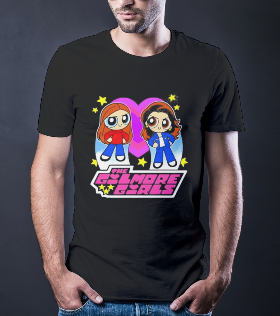The Gilmore Girls Characters As Powerpuff Girls With Stars T-Shirt