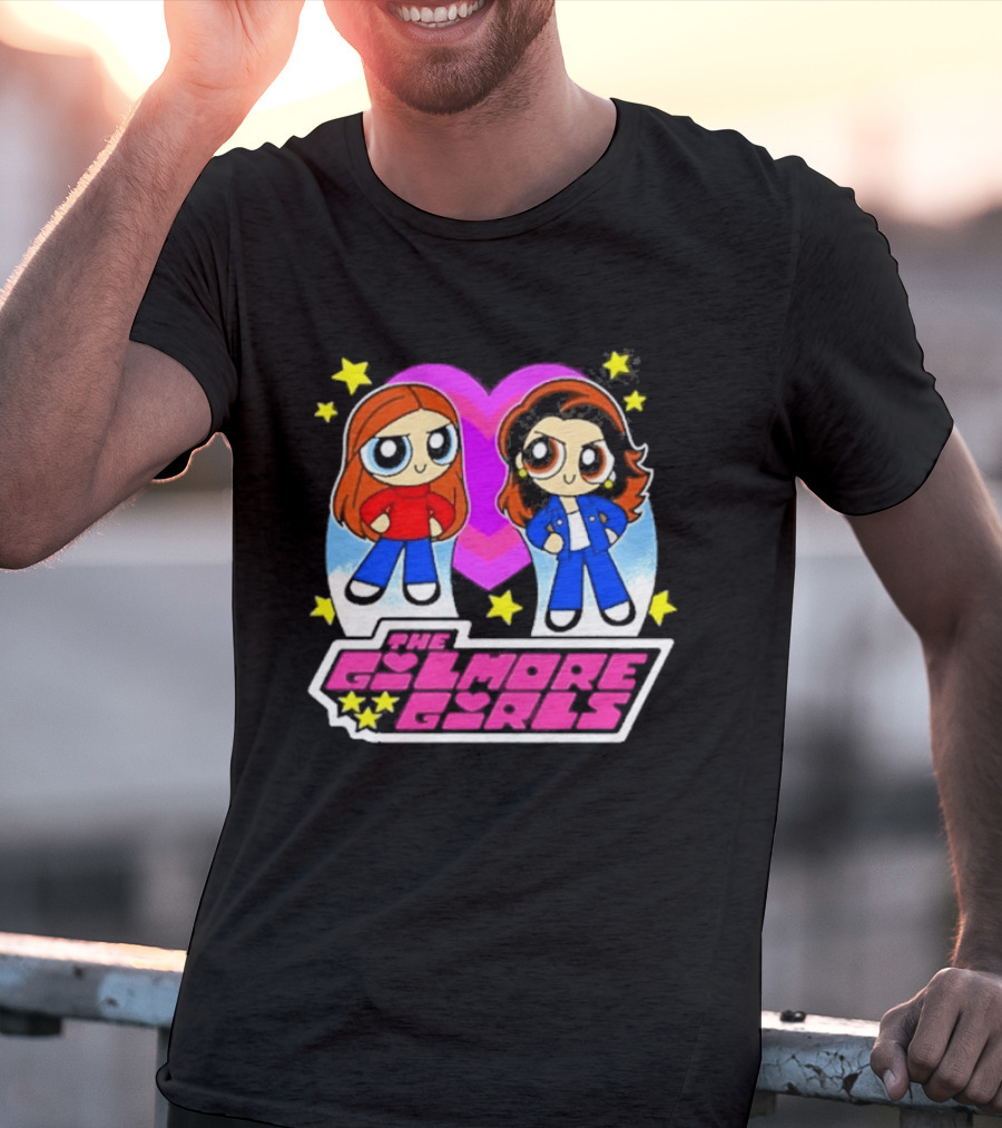 The Gilmore Girls Characters As Powerpuff Girls With Stars T-Shirt