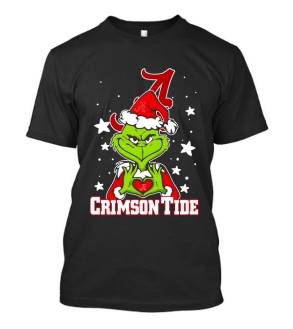 Alabama Crimson Tide Grinch Christmas Holiday T-Shirt