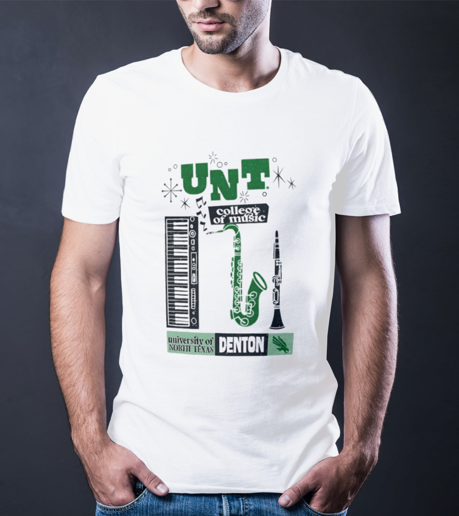 UNT College Of Music University Of North Texas Denton Music Instruments T-Shirt