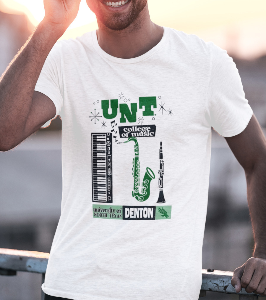 UNT College Of Music University Of North Texas Denton Music Instruments T-Shirt