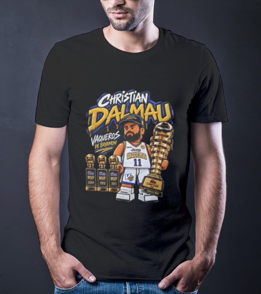 Christian Dalmau Vaqueros De Bayamon Jeep MVP Finals Champion Lego T-Shirt