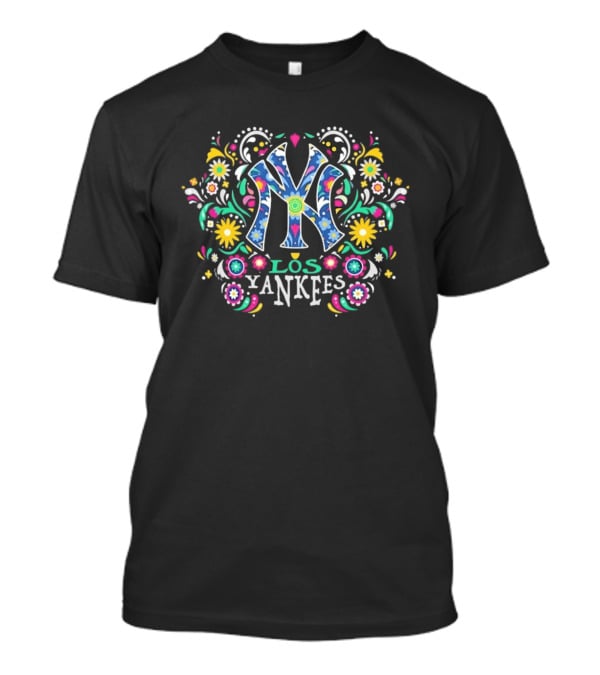 New York Yankees Dia De Los Muertos 2026 Floral MLB Los Yankees T-Shirt