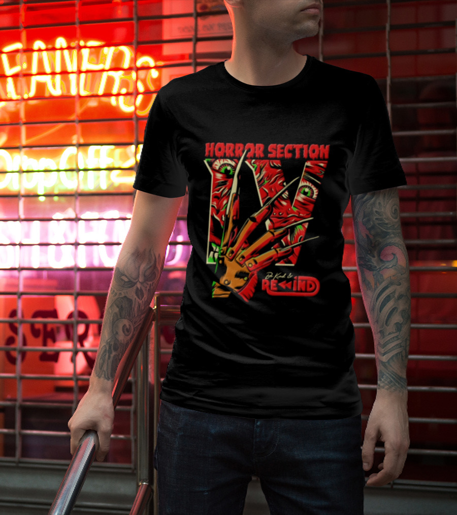 Horror Section IV Be Kind Rewind Freddy Krueger Claw Eyes T-Shirt