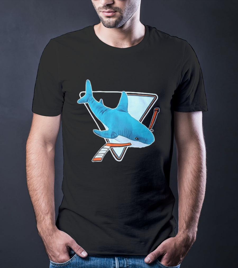 San Jose Sharks Hockey Stick Triangle Plush Toy T-Shirt