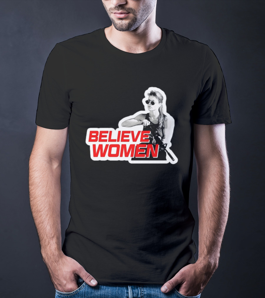 Believe Women Sarah Connor Terminator Halftone T-Shirt