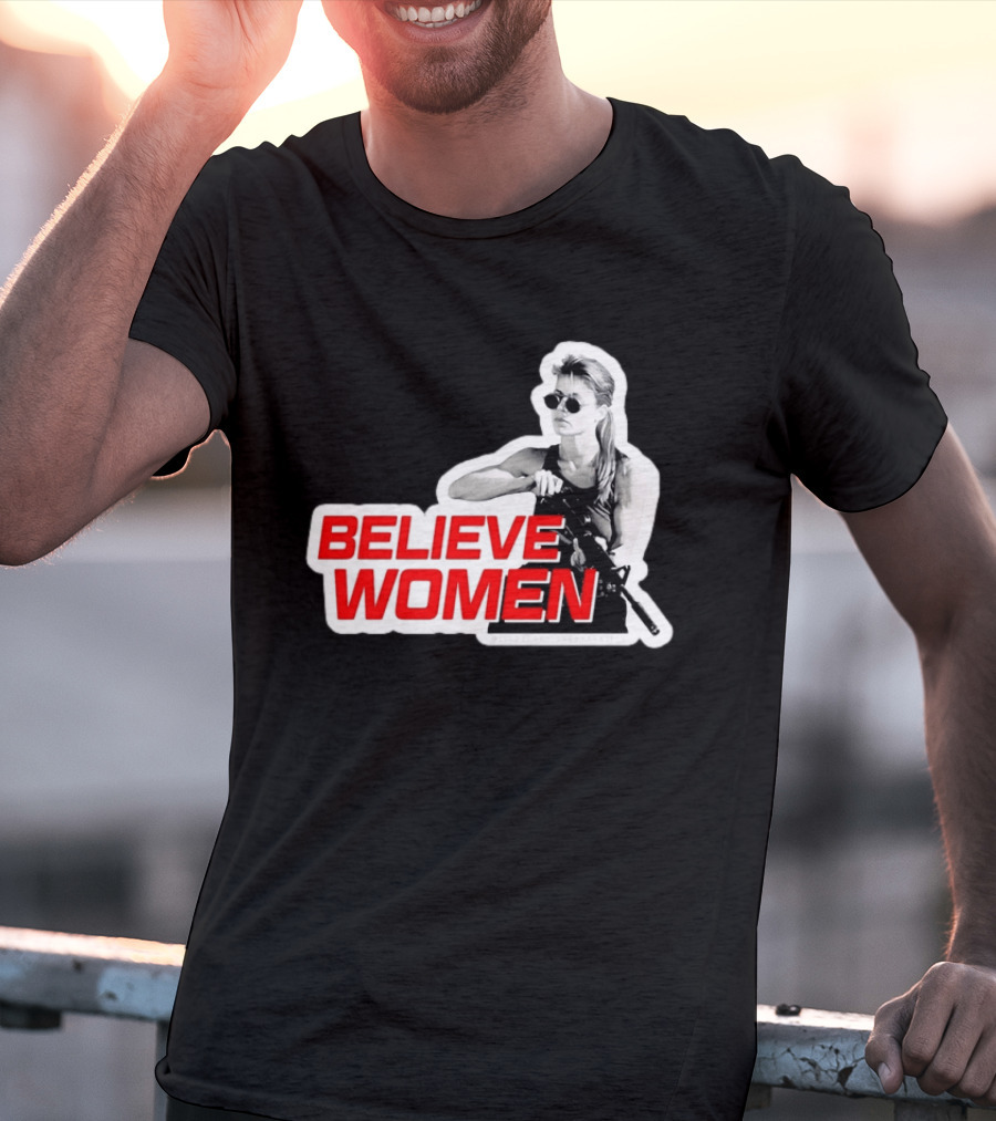 Believe Women Sarah Connor Terminator Halftone T-Shirt