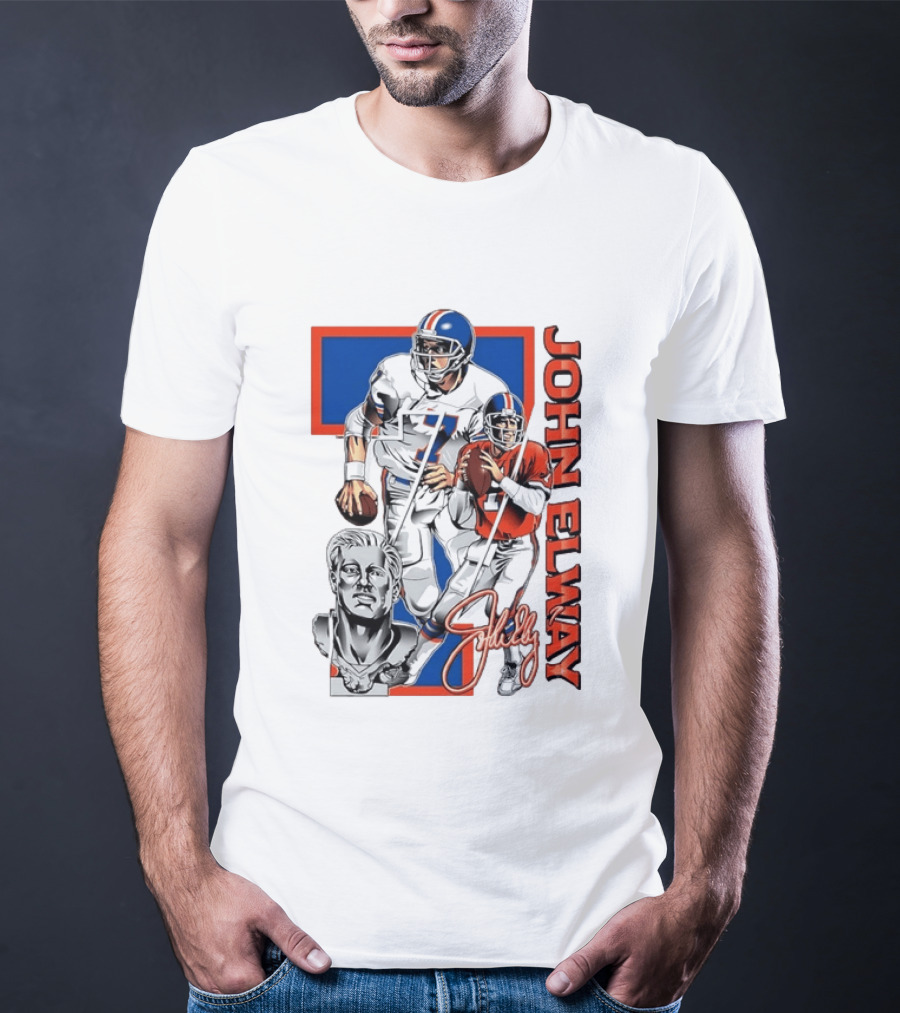 John Elway Denver Broncos Number 7 Quarterback T-Shirt