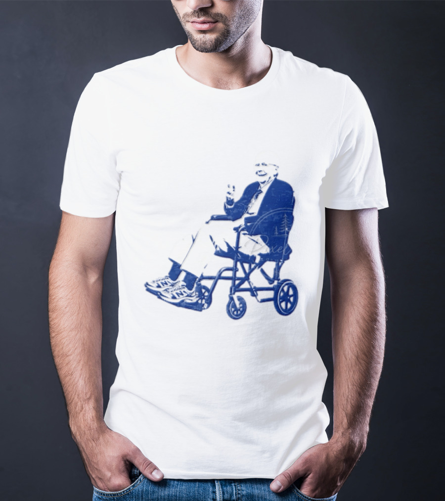 Kentucky Political Humor Go For Two Finger Man In Wheelchair Sneakers T-Shirt