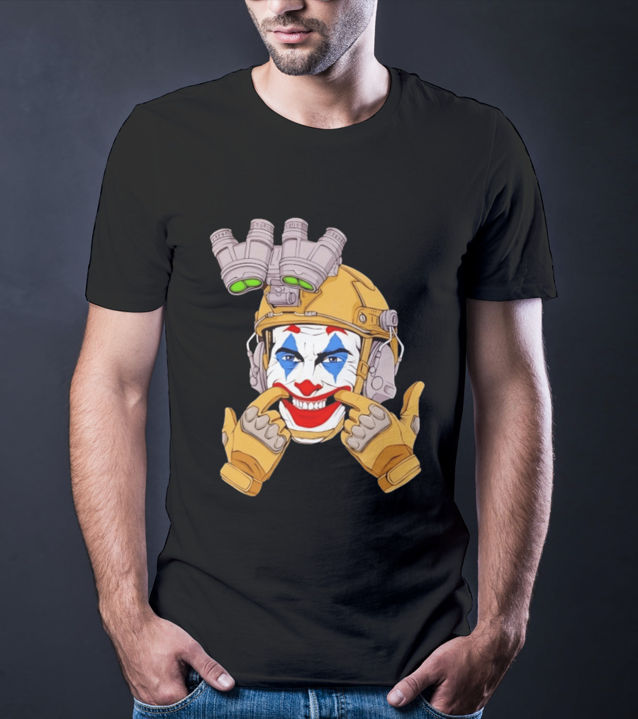 Joker Tactical Soldier Helmet Night Vision Clown Face T-Shirt