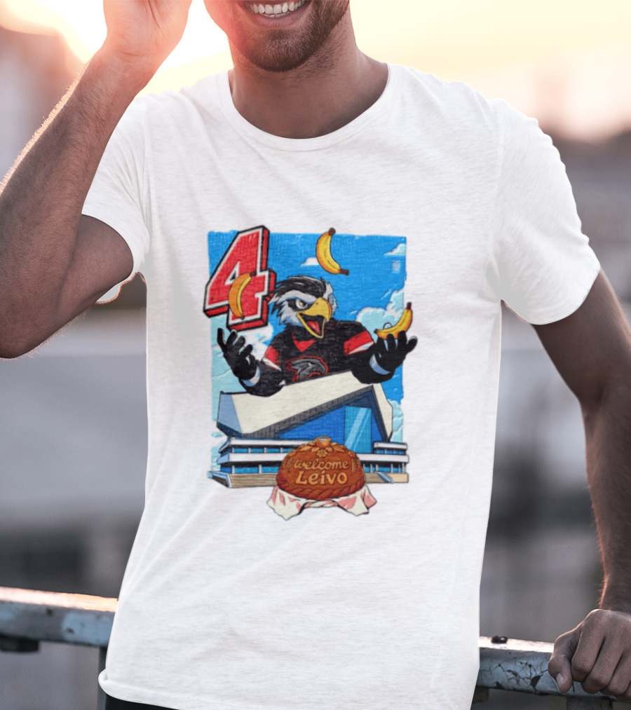 Leivo Welcome 4 Hawk In Hockey Jersey With Bananas In Front Of Arena T-Shirt