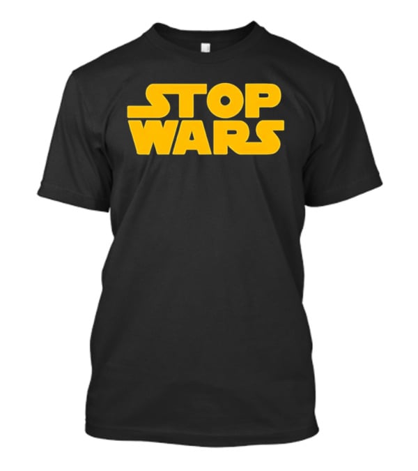 Stop Wars Peace Sci Fi Activism Iconic Yellow T-Shirt