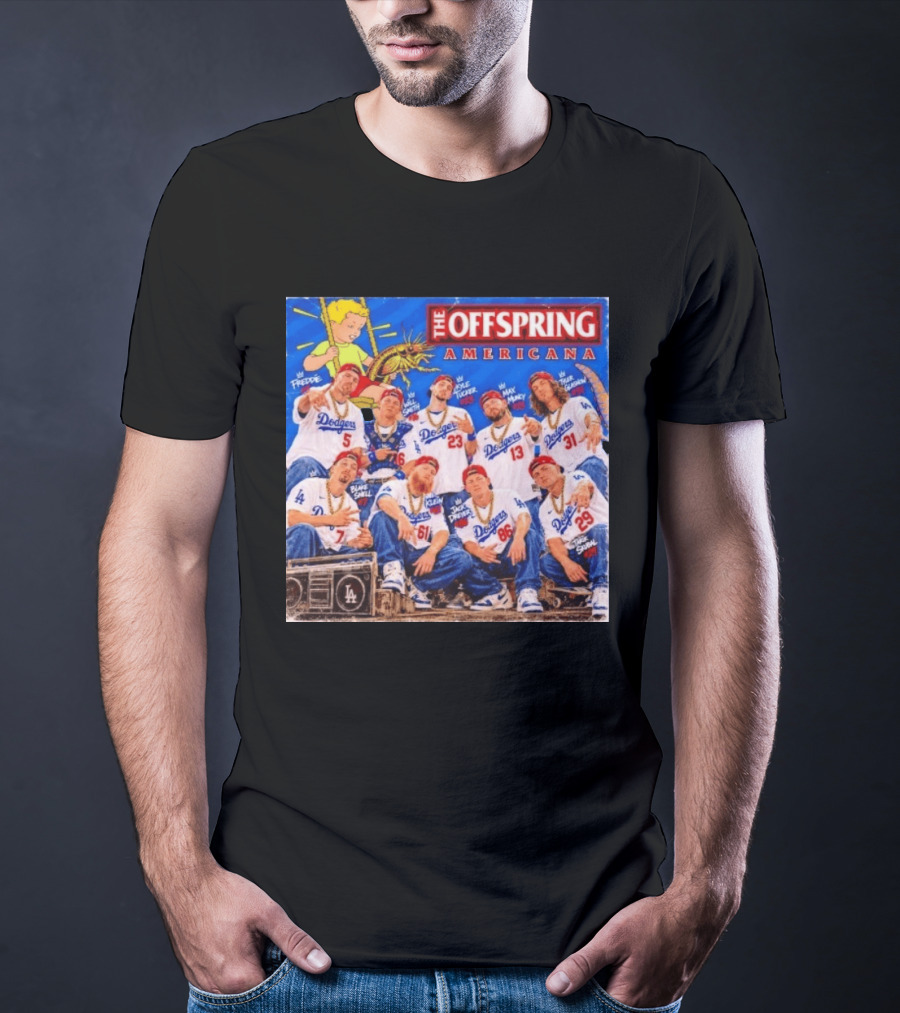 The Offspring Americana Dodgers Players Freddie Klein May Tride Tucek Vante Manny Salty Blake Joey T-Shirt