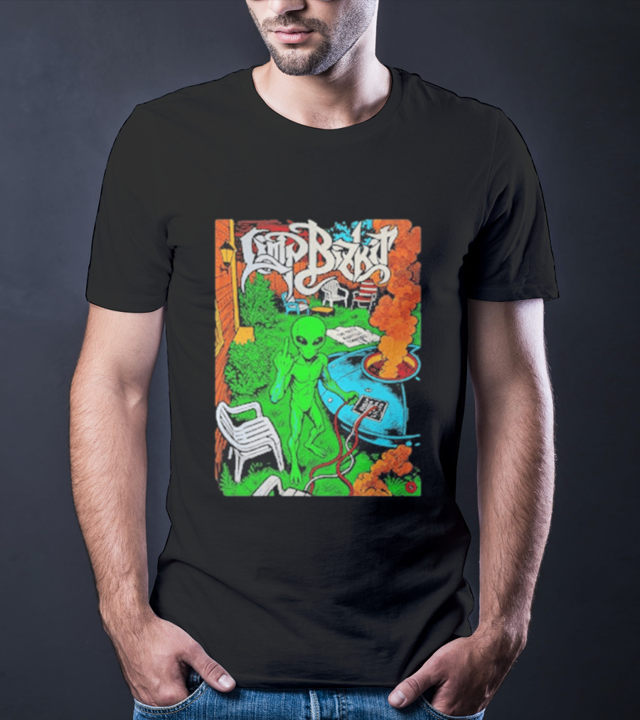 Limp Bizkit Alien Backyard Scene Nashville Tennessee The Truth October 11 And 12 2026 T-Shirt