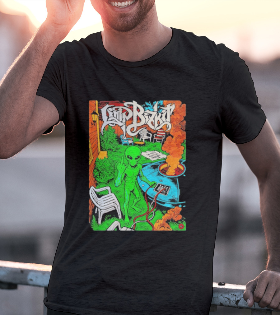 Limp Bizkit Alien Backyard Scene Nashville Tennessee The Truth October 11 And 12 2026 T-Shirt