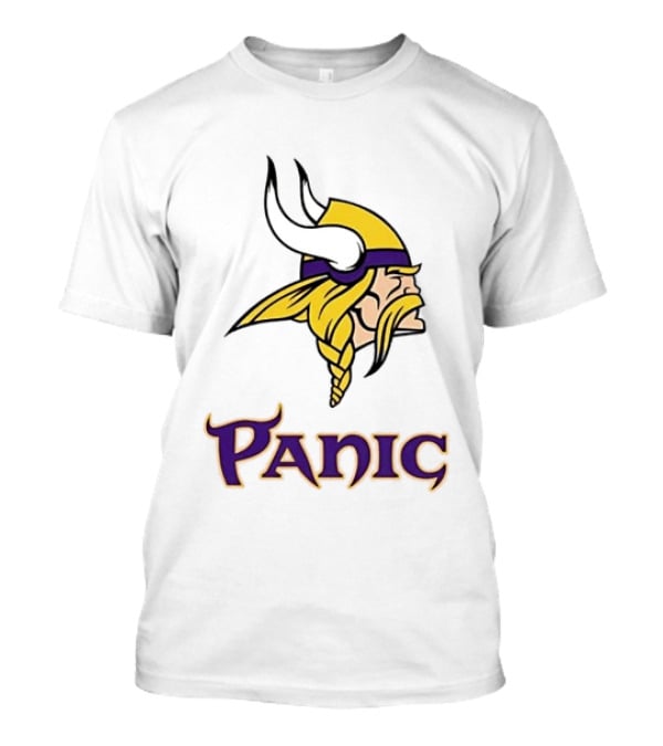 Minnesota Vikings Panic Viking Helmet Design NFL Fan T-Shirt