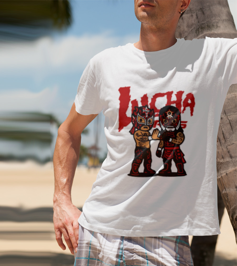 Penta El Zero Miedo Rey Fenix Lucha Bros Chibi Luchadores High Five T-Shirt