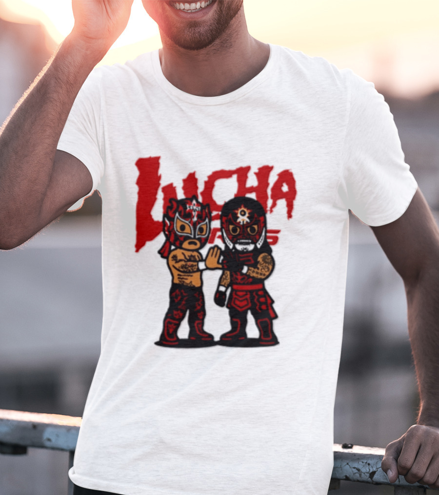 Penta El Zero Miedo Rey Fenix Lucha Bros Chibi Luchadores High Five T-Shirt