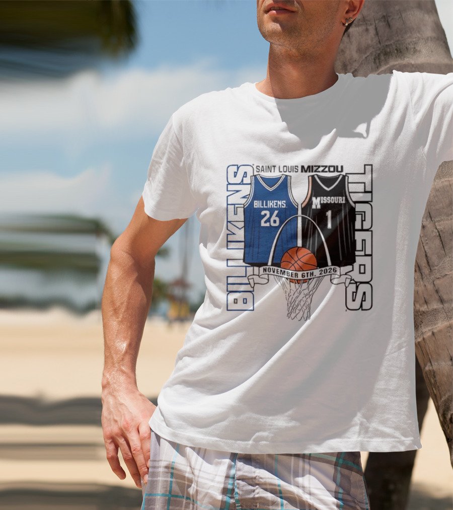 Saint Louis Billikens Vs Missouri Tigers Basketball November 6th 2026 T-Shirt