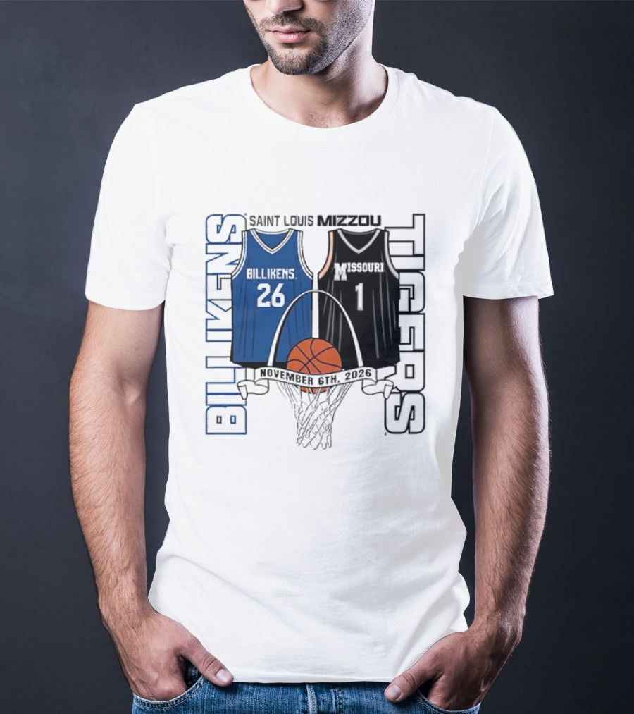 Saint Louis Billikens Vs Missouri Tigers Basketball November 6th 2026 T-Shirt