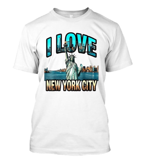 I Love New York City Statue Of Liberty Skyline T-Shirt