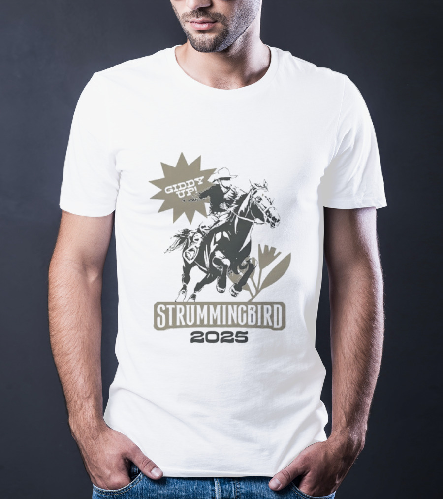 Strummingbird 2025 Giddy Up Cowboy Western Horse Rider Adventure T-Shirt