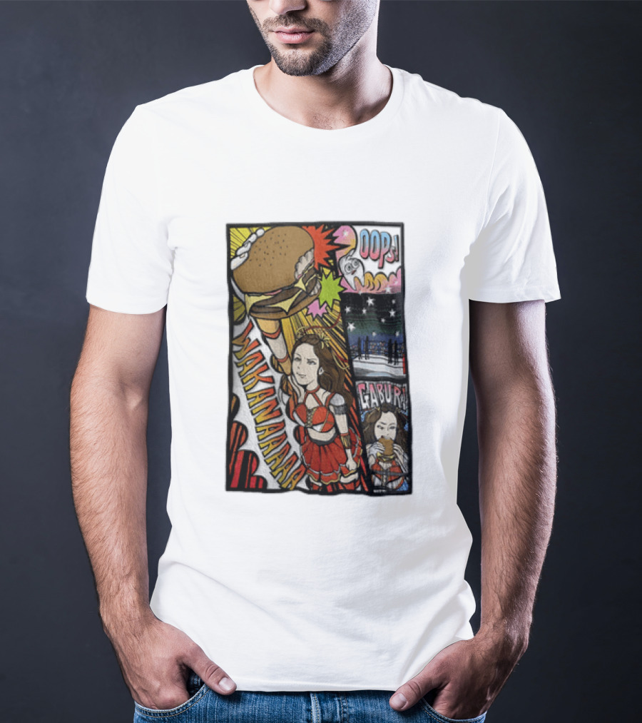 Wakana Tsukiyama Stardom Wakanaaaaa Oops Gaburi Comic Style Wrestling T-Shirt