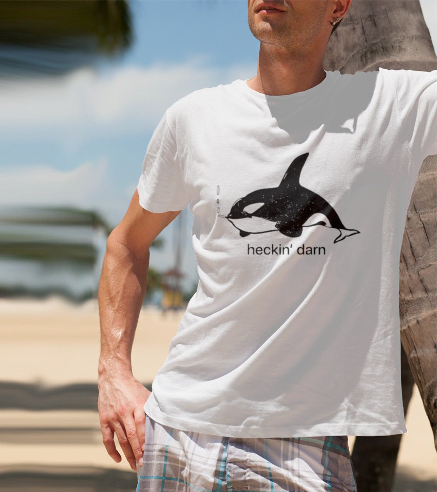 Whale Smoking Cigars Heckin' Darn T-Shirt