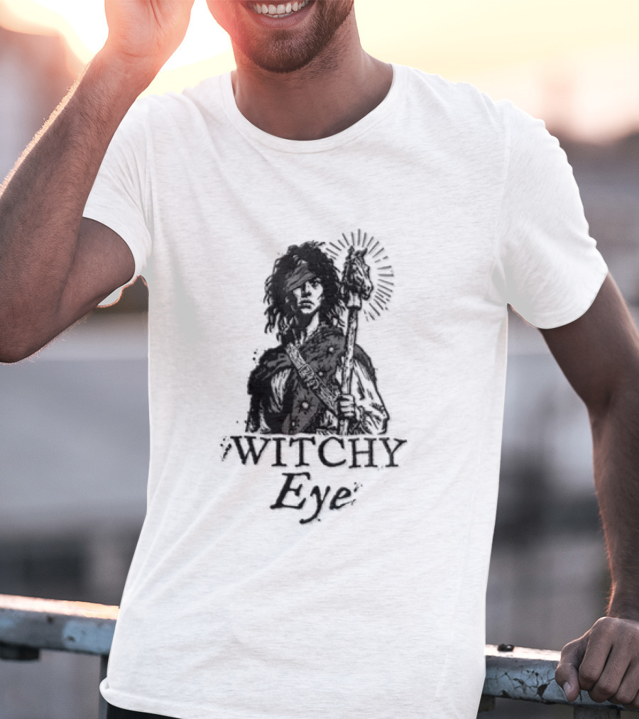 Witchy Eye Patch Mystic Staff And Horse T-Shirt