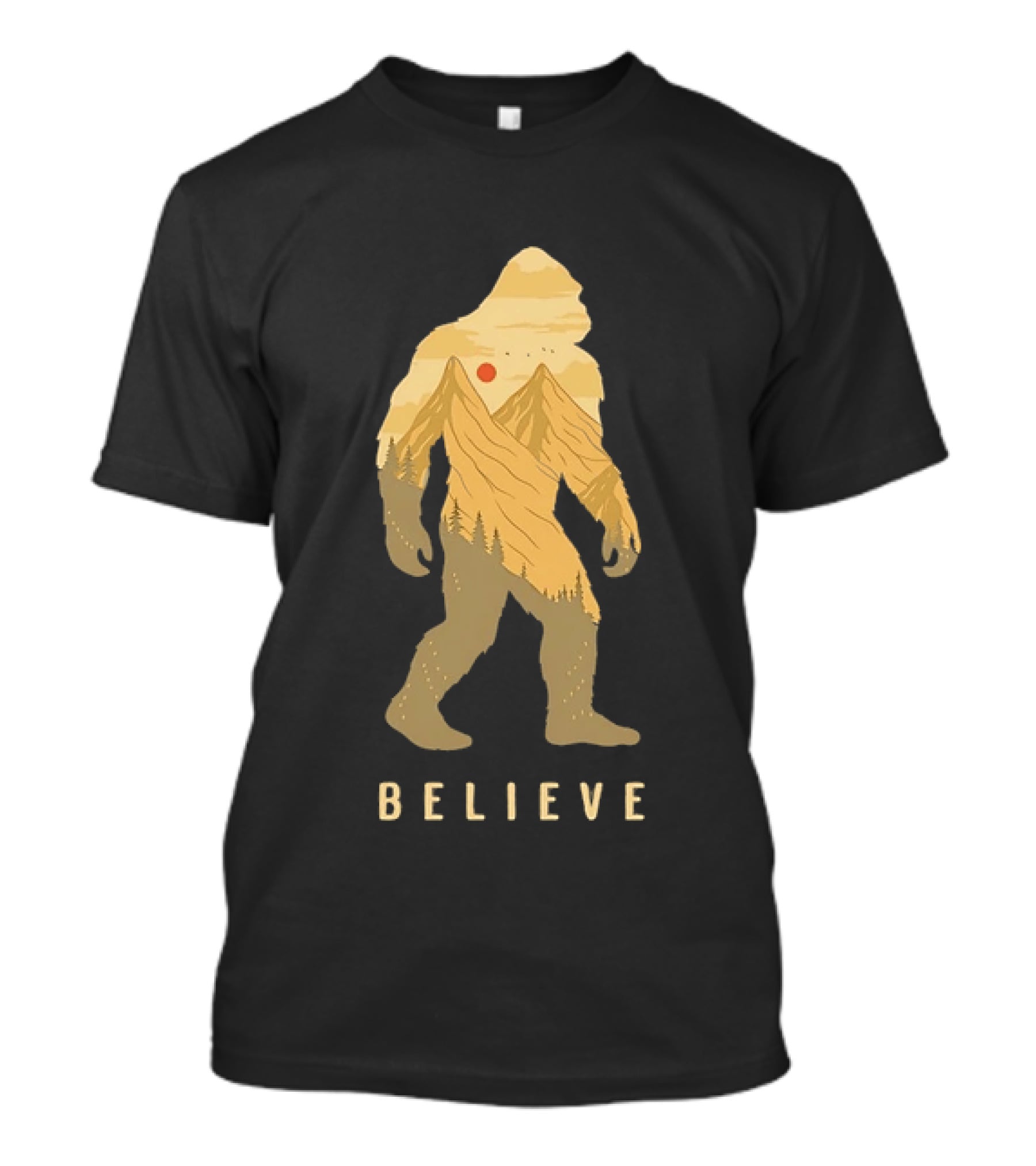 Believe Bigfoot Mountain Sasquatch T-Shirt