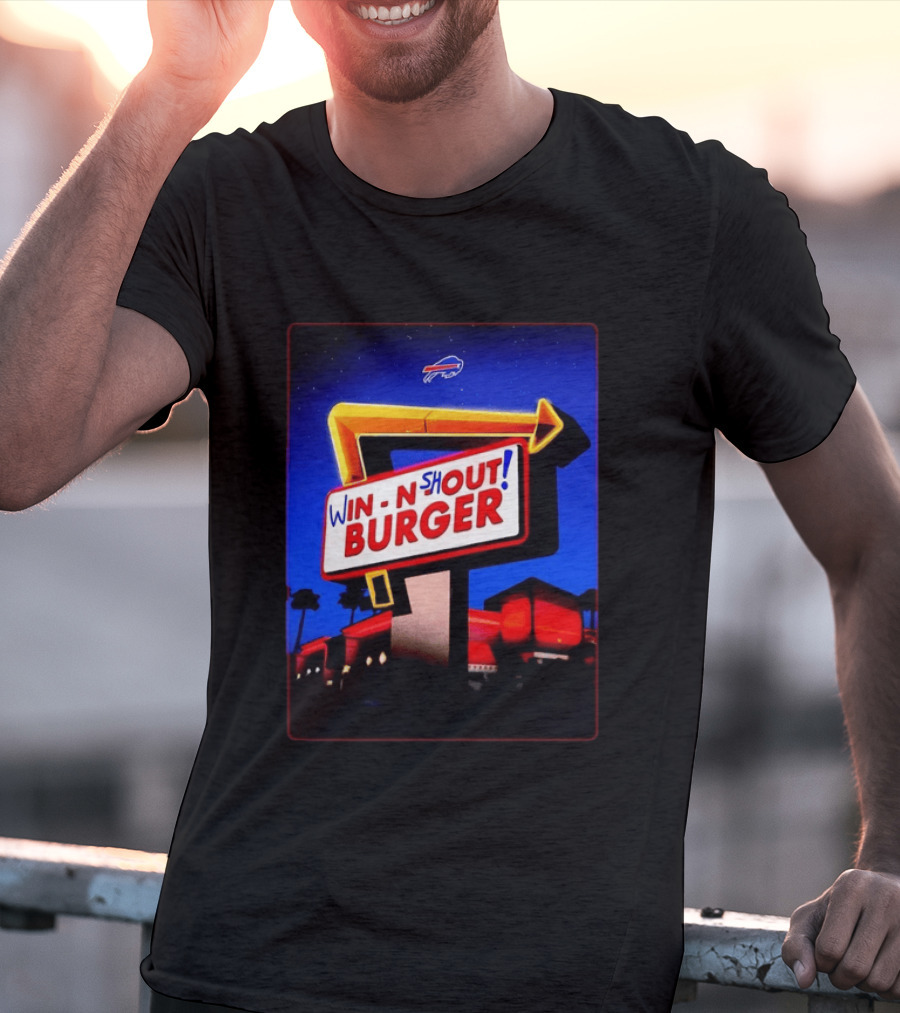 Buffalo Bills Win N Shout Burger Victory T-Shirt