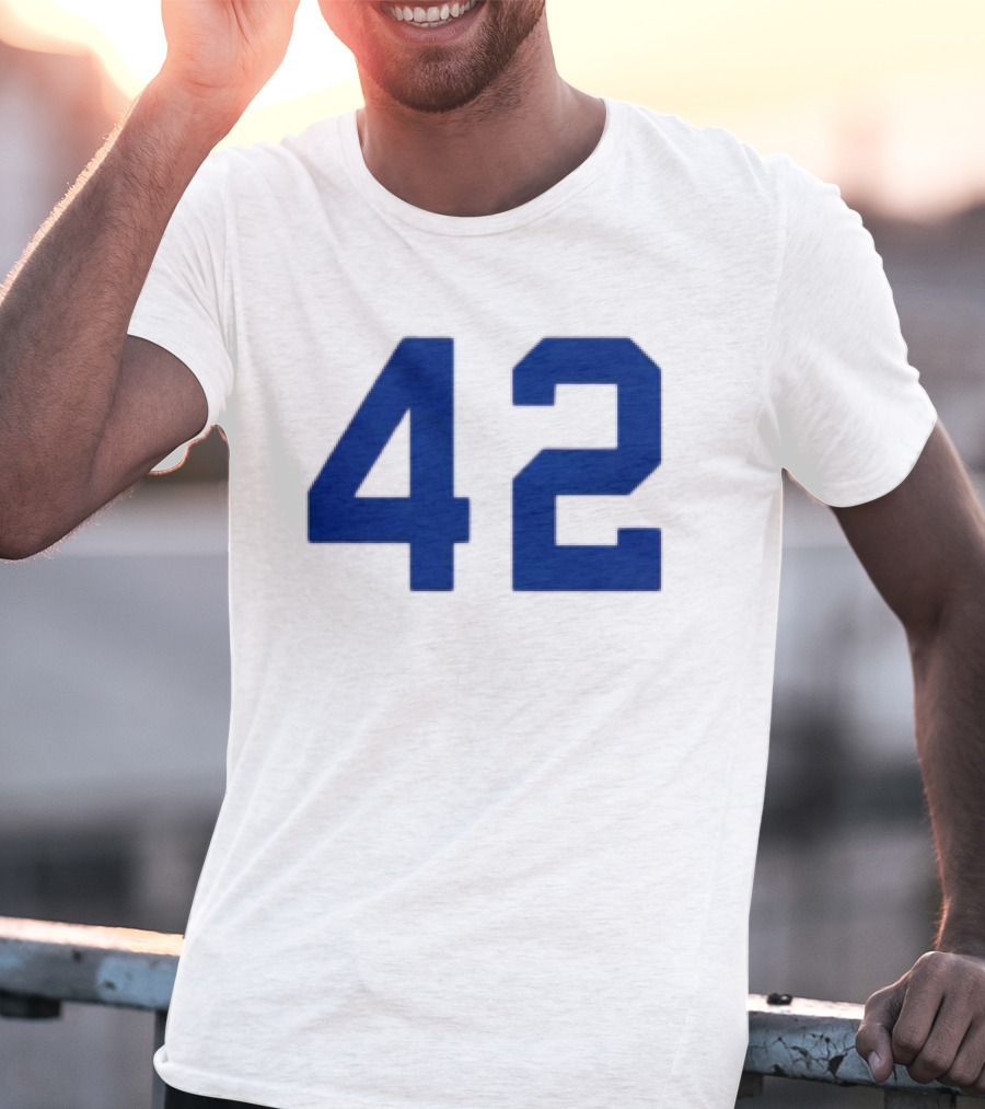 2026 LA Dodgers Jackie Robinson 42 Jersey Giveaway Event T-Shirt