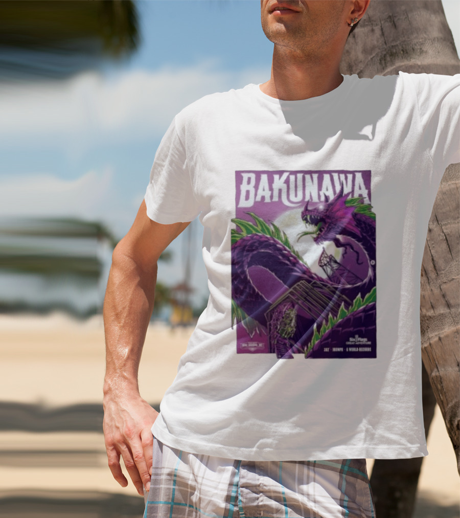Bakunawa Project Purple Six Flags Great Adventure Roller 32 Stories 100 MPH 6 World Records T-Shirt