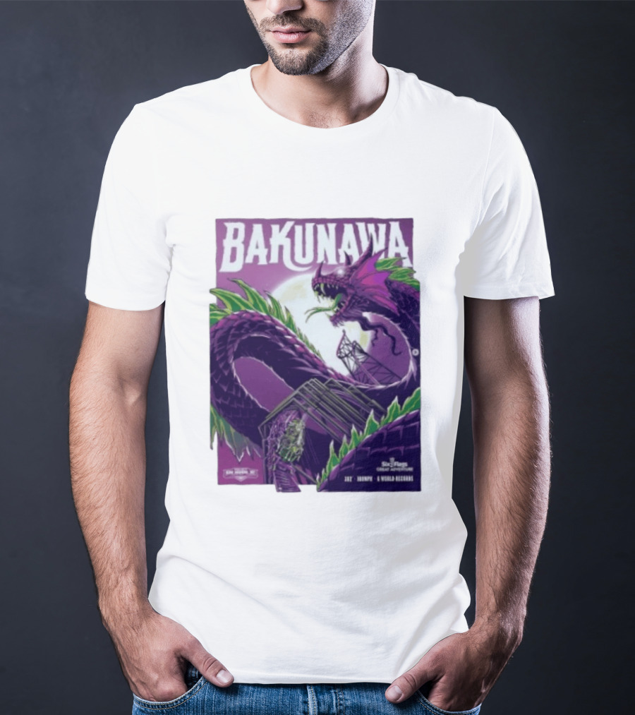 Bakunawa Project Purple Six Flags Great Adventure Roller 32 Stories 100 MPH 6 World Records T-Shirt