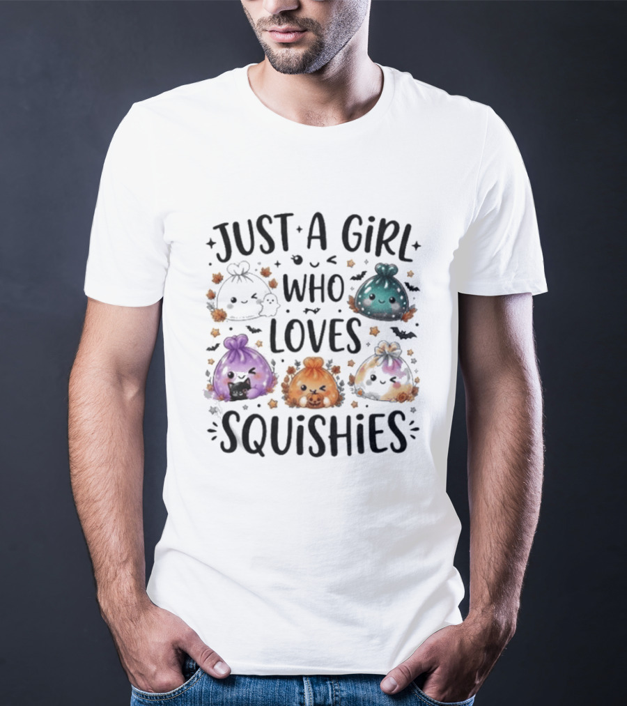 Just A Girl Who Loves Squishies Halloween Cute Kawaii T-Shirt