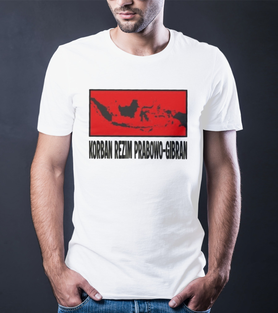 Korban Rezim Prabowo Gibran Subianto Indonesia Map T-Shirt