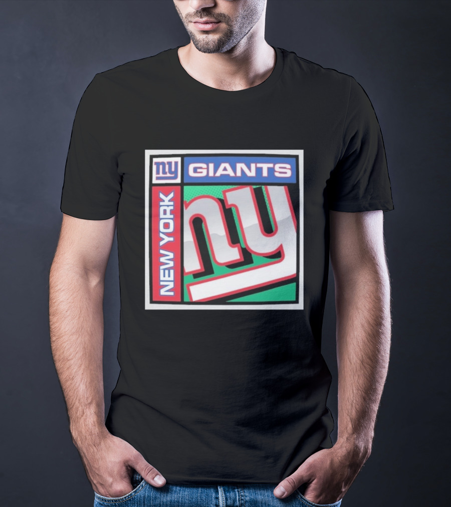 New York Giants '47 Chrome Plate Franklin Vintage Style Football T-Shirt