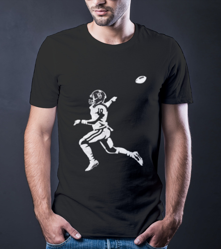 Oklahoma Sooners NCAA Football 10 Throwing Player White T-Shirt
