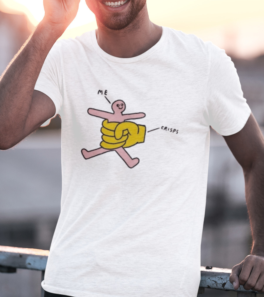 Me Being Held By Crisps Snack Relatable Meme T-Shirt