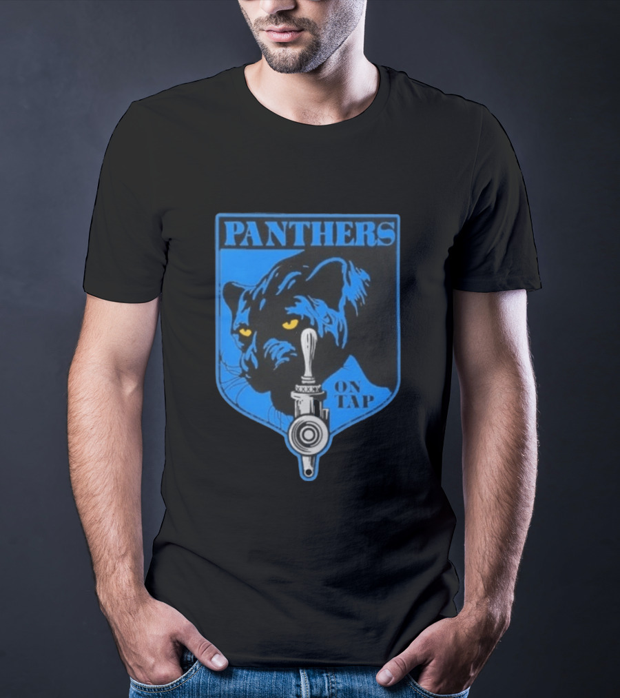 Panthers On Tap Retro Beer Sports T-Shirt