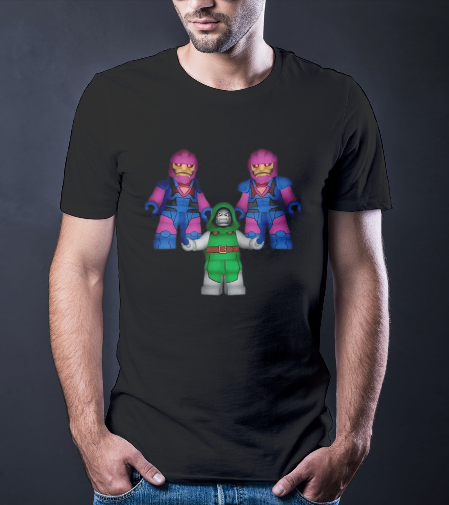 Doctor Doom With Sentinel Minifigures Trio Characters T-Shirt