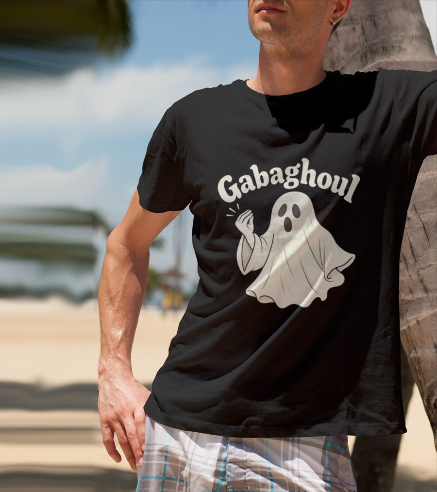 Gabaghoul Italian Ghost With Hand Gesture Spooky Humor T-Shirt