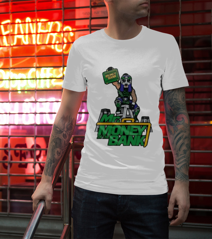 Mr Money In The Bank WWE Ladder Match Wrestling Superstars T-Shirt