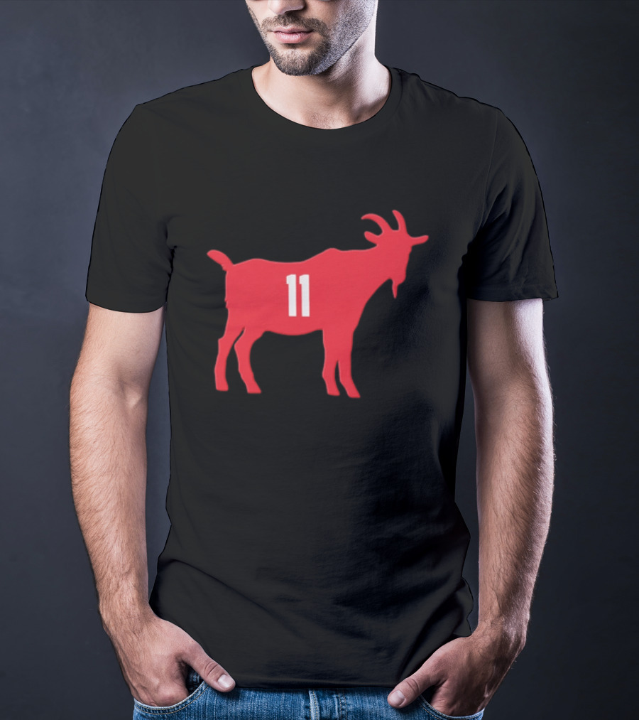 GOAT 11 Cleveland Guardians MLB Red Goat T-Shirt