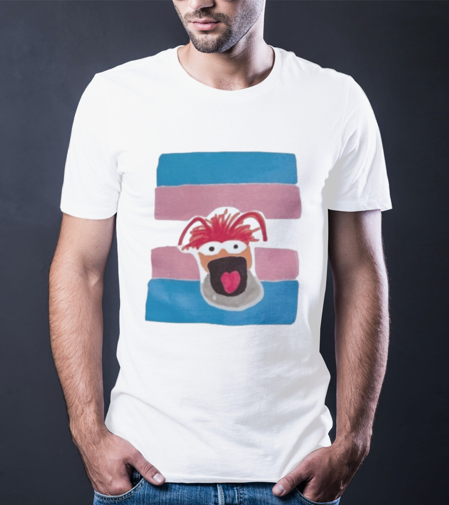 Pepe The King Prawn Muppets Transgender Pride Trans Flag T-Shirt