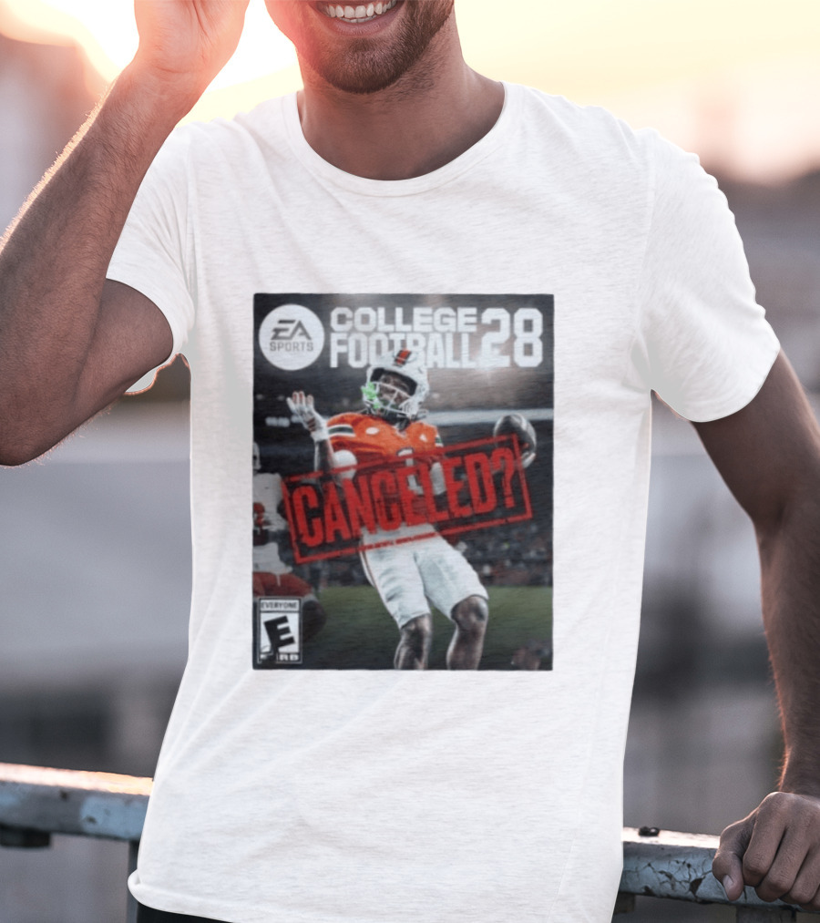 EA Sports College Football 28 Canceled Miami Hurricanes Player T-Shirt