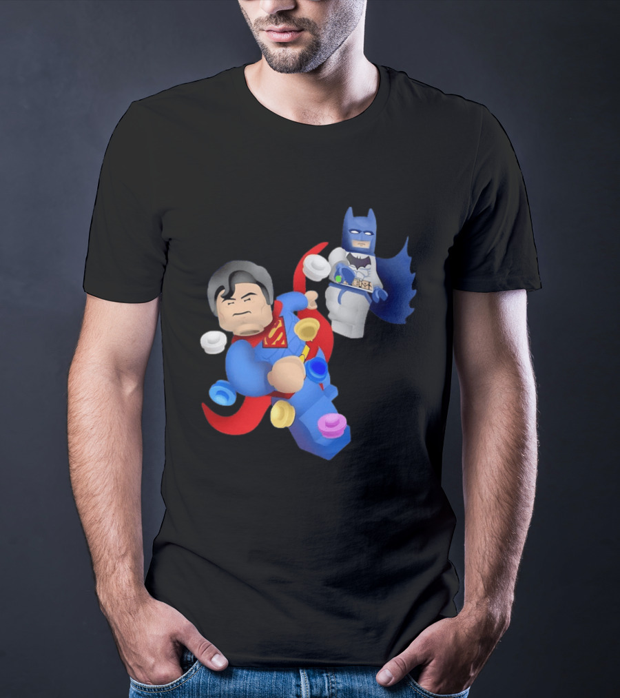 Lego Superman Batman Action Figures Dynamic Duo T-Shirt