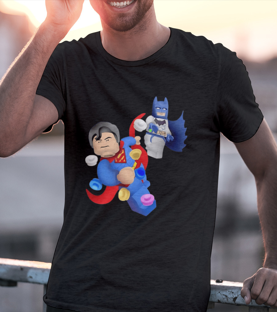 Lego Superman Batman Action Figures Dynamic Duo T-Shirt