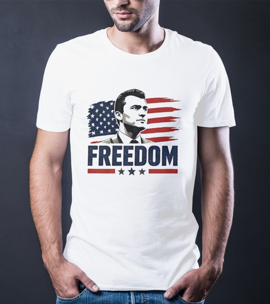 Patriotic Freedom American Flag Stars Vivek Ramaswamy T-Shirt